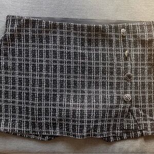 Torrid Black and White Checkered Mini Skort